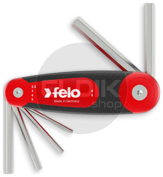 Felo 345 007 21 Stiftsleutelset inbus, zakmesmodel, 6-dlg