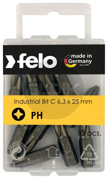 Felo 022 020 16 Schroefbit PH2 x 25 mm | Blister a 10 stuks