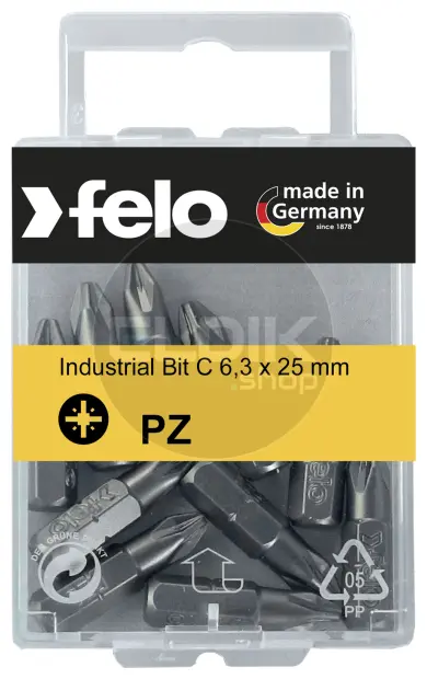 Felo 021 020 16 Schroefbit PZ2 x 25 mm | Blister a 10 stuks