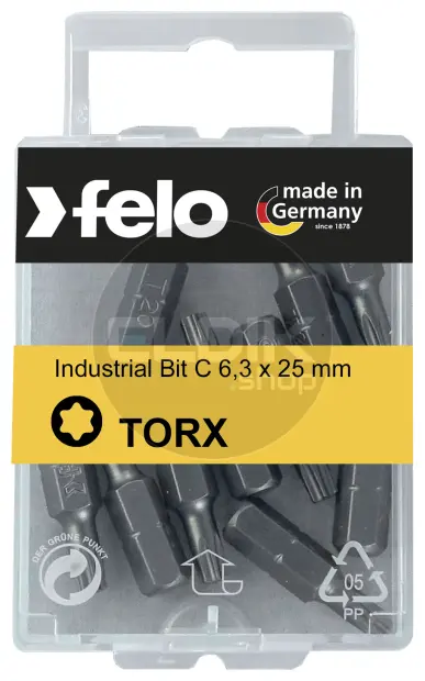 Felo 026 250 16 Schroefbit TX25 x 25 mm | Blister a 10 stuks