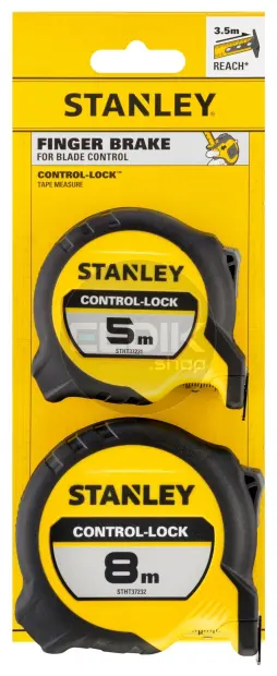 Stanley STHT37261-0 Duopack: Rolbandmaat Control-Lock 5m- 25mm + 8m-25mm