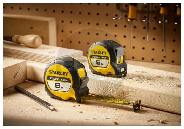 Stanley STHT37261-0 Duopack: Rolbandmaat Control-Lock 5m- 25mm + 8m-25mm