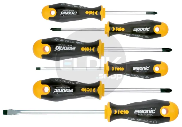 Felo 400 961 18 Schroevendraaiersset  Sleuf, Philips en Pozidrive | 6-delig