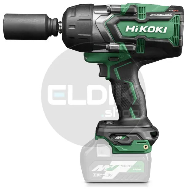 Hikoki WR36DGW2Z Accu slagmoersleutel - 36 V / 1.400 Nm-2.000 Nm / 1/2" - Exclusief lader en accu's - HSC III koffer