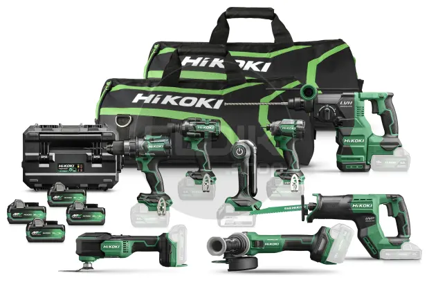 Hikoki KC18H8A-MVA4 Voordeel Pack - 8 x 18V machine in tas. Inclusief 4x MULTI VOLT A accu en lader