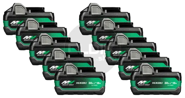 Hikoki BSL36A18X 10 x Accu MultiVolt 36V - 2.5Ah / 18V - 5.0Ah Li-ion - 380082/10