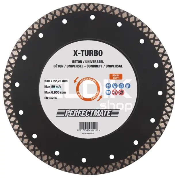 Perfectmate X-Turbo diamantzaagblad 350mm, asgat 30.0mm voor universeel gebruik en beton - EPT0715