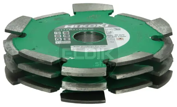 Hikoki 4100299 Diamant-doorslijpschijf voor sleuven 125mm 3 rijen