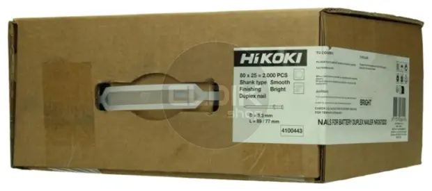 Hikoki 4100443 Duplex nagels glad schuin 21º 3.3x77/89