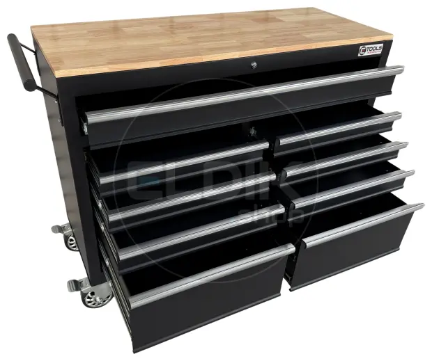E-Tools 117 cm Verrijdbare Werkbank + 12 Delige HiKOKI Combiset