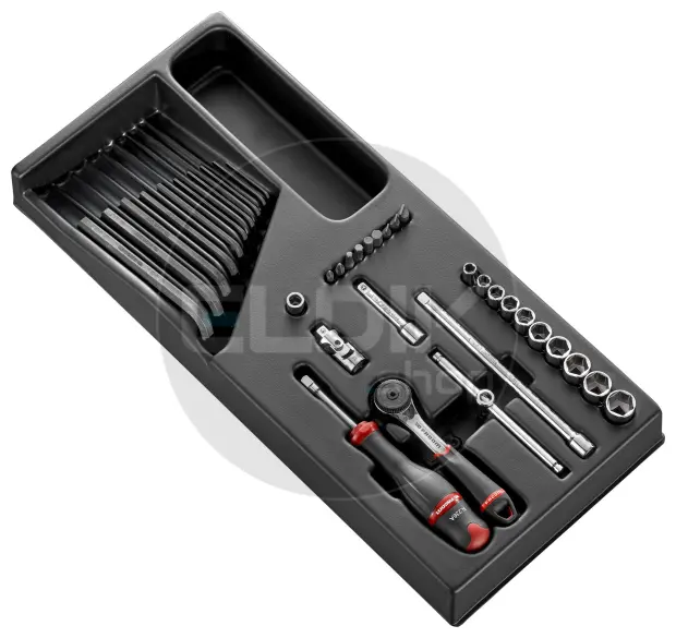 Facom MOD.R161-26PB Module 26 Delige 1/4” Doppen en Hulpstukken