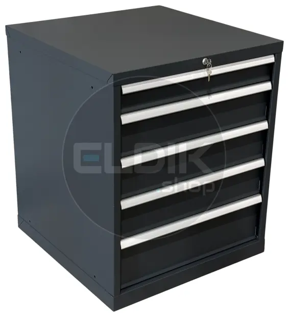 E-Tools | premium line 75751 Werkplaatskast | B717 x D725 x H850 | 5 laden | Antraciet