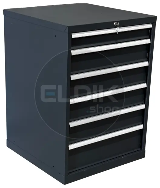 E-Tools | premium line 75720 Werkplaatskast | B717 x D725 x H1000 | 6 laden | Antraciet