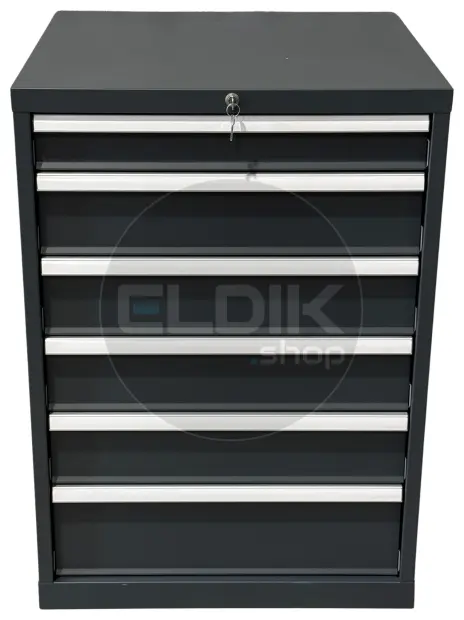 E-Tools | premium line 75720 Werkplaatskast | B717 x D725 x H1000 | 6 laden | Antraciet