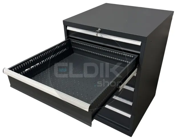 E-Tools | premium line 75720 Werkplaatskast | B717 x D725 x H1000 | 6 laden | Antraciet
