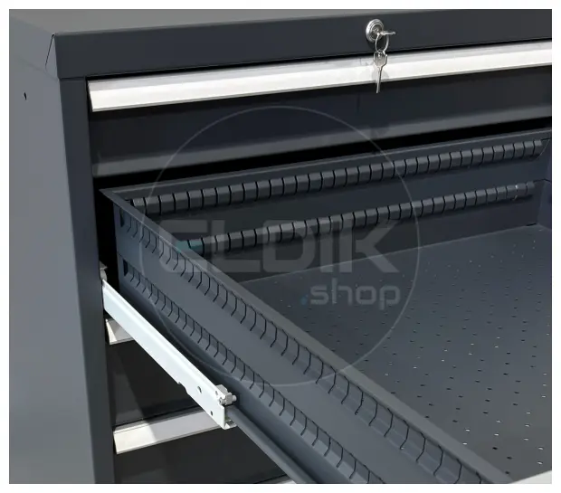 E-Tools | premium line 75720 Werkplaatskast | B717 x D725 x H1000 | 6 laden | Antraciet
