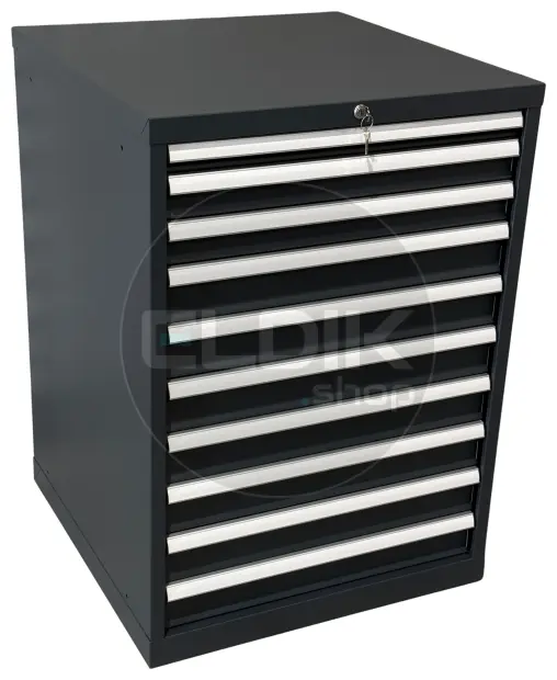 E-Tools | premium line 75744 Werkplaatskast | B717 x D725 x H1000 | 10 laden | Antraciet