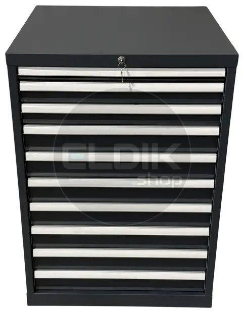 E-Tools | premium line 75744 Werkplaatskast | B717 x D725 x H1000 | 10 laden | Antraciet