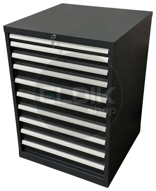 E-Tools | premium line 75744 Werkplaatskast | B717 x D725 x H1000 | 10 laden | Antraciet