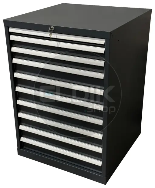 E-Tools | premium line 75744 Werkplaatskast | B717 x D725 x H1000 | 10 laden | Antraciet