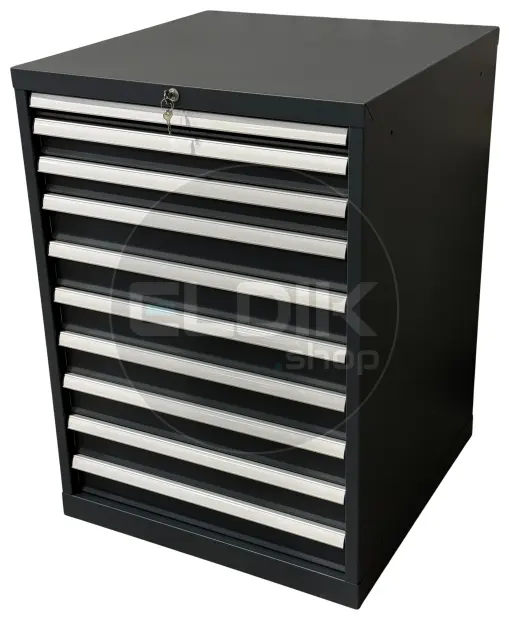 E-Tools | premium line 75744 Werkplaatskast | B717 x D725 x H1000 | 10 laden | Antraciet