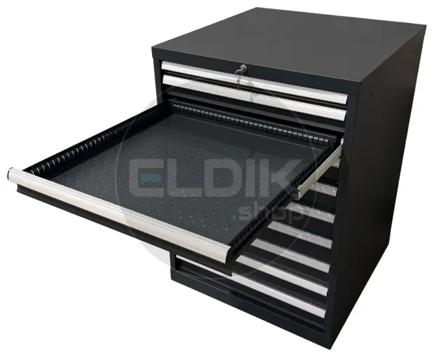 E-Tools | premium line 75744 Werkplaatskast | B717 x D725 x H1000 | 10 laden | Antraciet