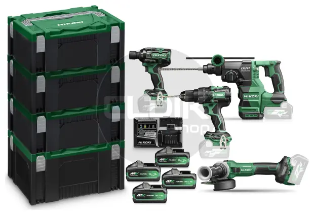 Hikoki KC36H4A-MVB4 Combiset 4 x 36V machine met HSC koffers / Inclusief 4x MV B accu en snellader