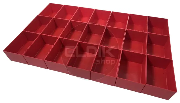 E-Tools 21 x Inzetbakje rood L157xB109xH76mm