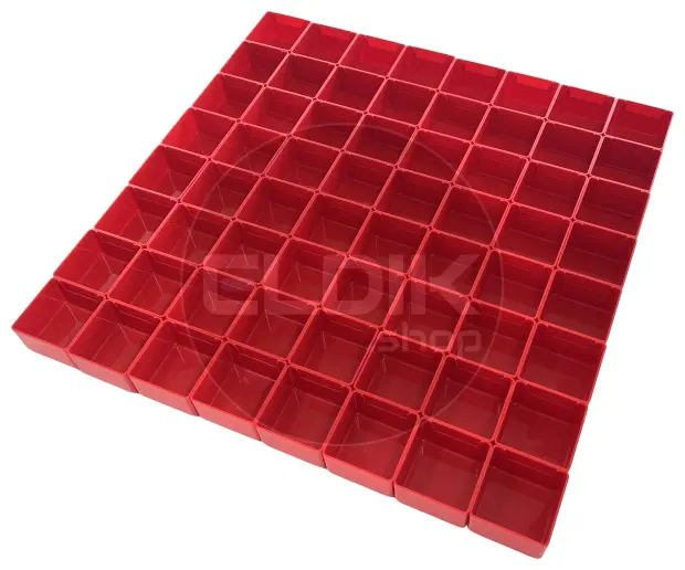 64  sorteerbakjes | voor ladehoogte 75 mm