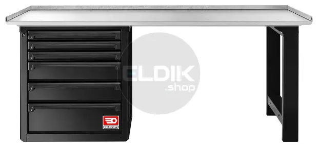 Facom RWS2-2MG6DBS Werkbank met Kast | Zwart - Metalen Blad