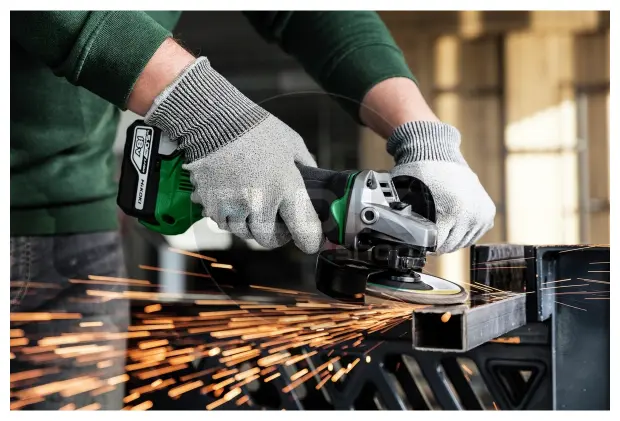 Hikoki G18DSL2W3Z Accu haakse slijpmachine - 18 V / 125 mm - Exclusief lader en accu's - In HSC II koffer