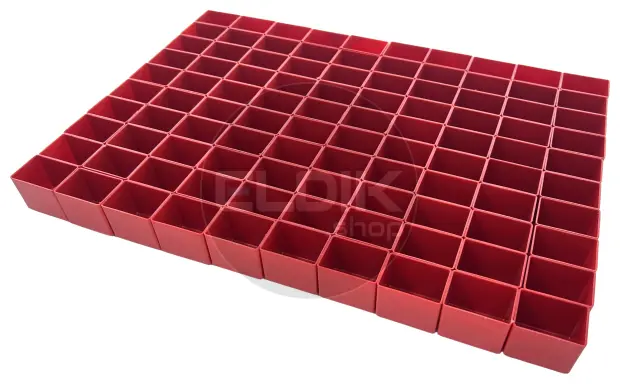 E-Tools 100 x Inzetbakje rood L55xB39xH47 mm
