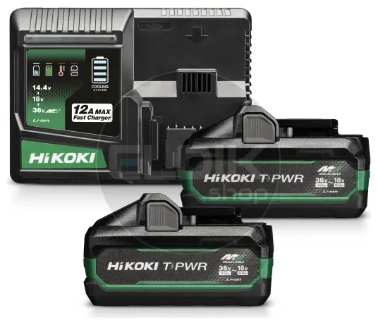 Hikoki UC36YSL2WAZ BoosterPack Multi-Volt T2 - 2 x accu BSL3640MVT - 36V 4.0Ah/18V 8.0Ah + snellader UC36YSL2
