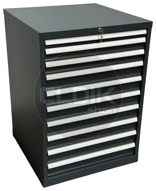 E-Tools | premium line 75737 Werkplaatskast | B717 x D725 x H1000 | 8 laden | Antraciet