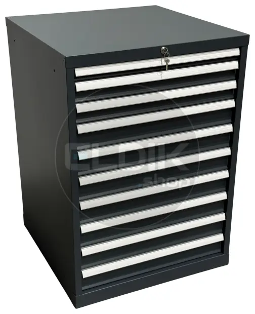 E-Tools | premium line 75737 Werkplaatskast | B717 x D725 x H1000 | 8 laden | Antraciet