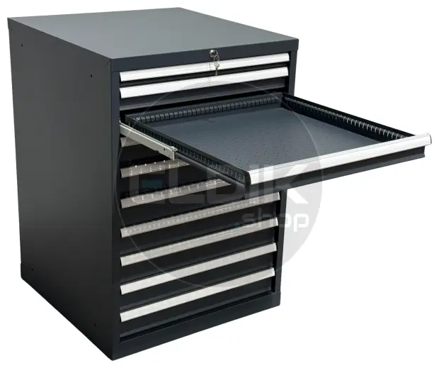 E-Tools | premium line 75737 Werkplaatskast | B717 x D725 x H1000 | 8 laden | Antraciet