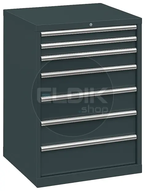 E-Tools | premium line 71883 Werkplaatskast | B717 x D640 x H1000 | 7 laden | Antraciet