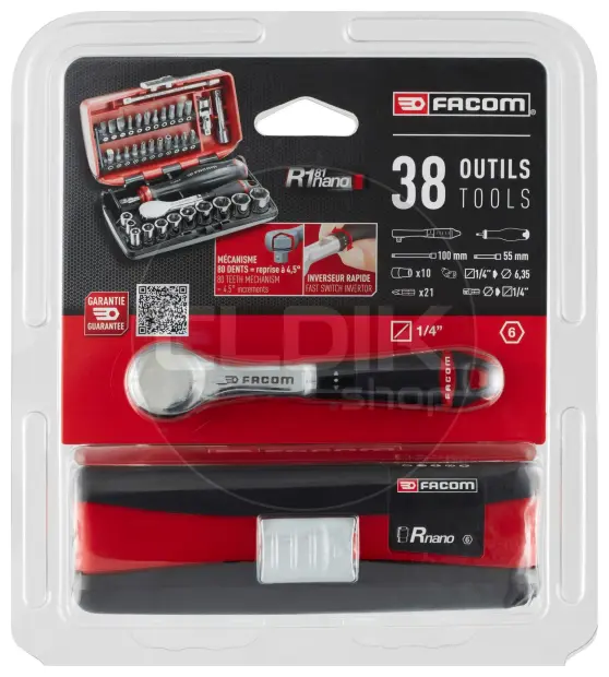 Facom R.181NANOPB 38 Delige NANO Doppenset 1/4"