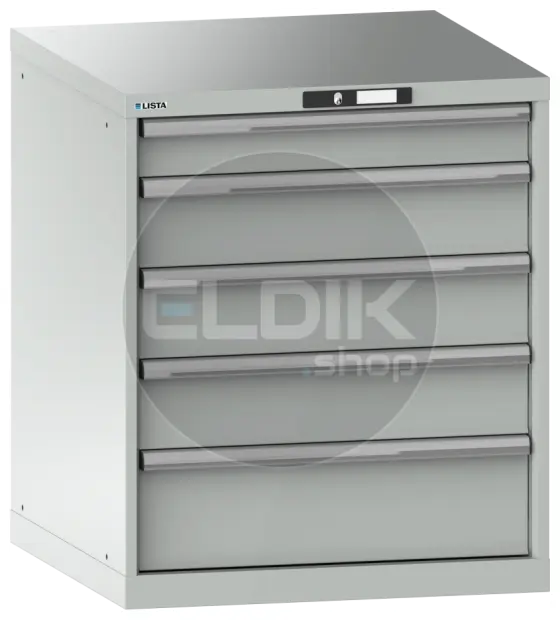 Lista 14.410.020 Werkplaatskast |B717 x D725 x H850 | 5 laden | Lichtgrijs