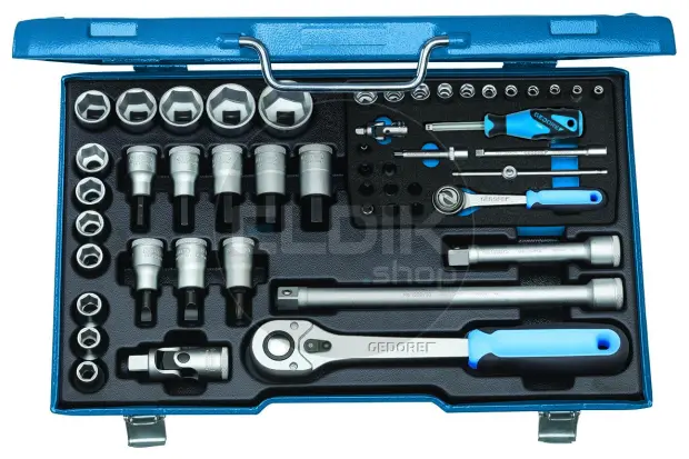 Gedore 19 V20 U-10 50 Delige Dopsleutelset 1/4" - 1/2" - 6157490
