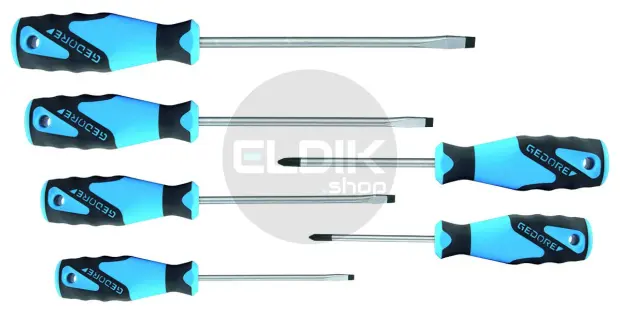 Gedore 2150 2160 PH-06 6 Delige Schroevendraaierset Sleuf - PH - 1482319