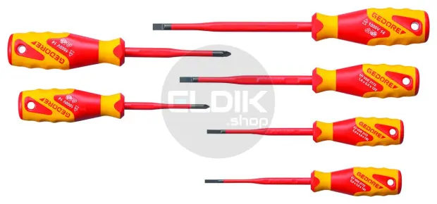 Gedore VDE 2162 2172 PZ-06 6 Delige Schroevendraaierset VDE SLIM DRIVE Sleuf - PZ - 2928728