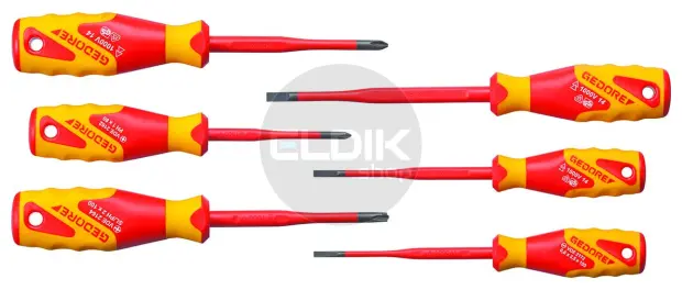 Gedore VDE 2162 2172 PM-06 6 Delige Schroevendraaierset VDE SLIM DRIVE Sleuf - PH - 2928701