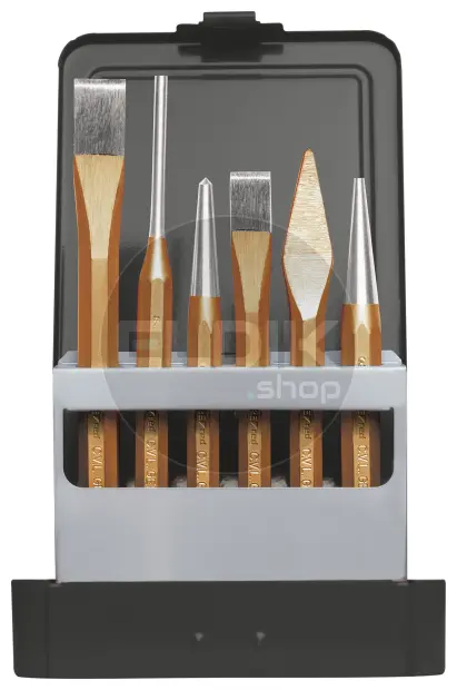 Gedore Red R90000006 6 Delige Slaggereedschapset in Metalen Cassette - 3300826