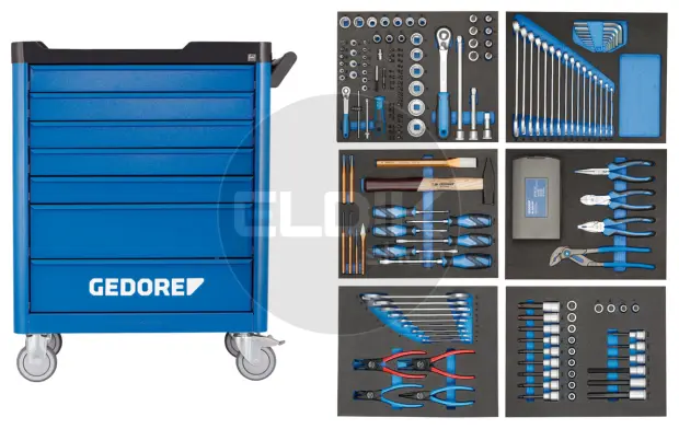 Gedore WSL-L-TS-190 190 Delige Gevulde Gereedschapwagen Workster - 2980320