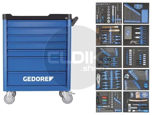 Gedore WSL-L-TS-308 308 Delige Gevulde Gereedschapwagen Workster - 2980347