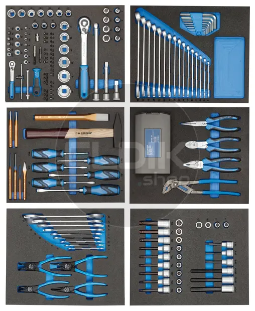 Gedore TS-190 Set van 6 modules in Foam Inlays | 190 Delig - 2956527