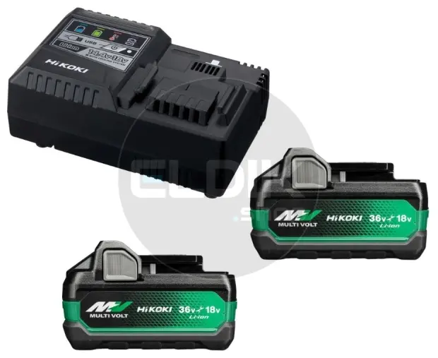 Hikoki UC18YSL3WEZ BoosterPack Multi-Volt - 2 x 5Ah 18V / 2,5Ah 36V + Lader UC18YSL3