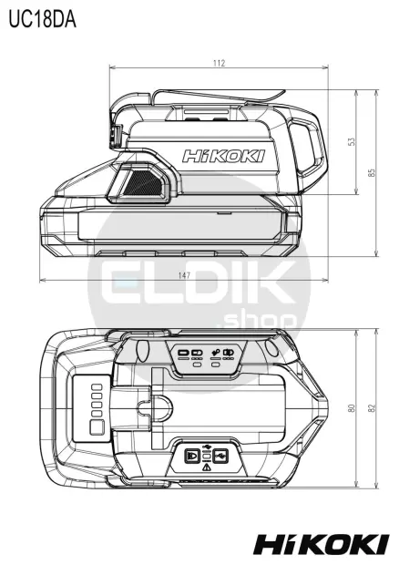 Hikoki UC18DAW4Z Power Charger voor 18V en MULTI VOLT accu's