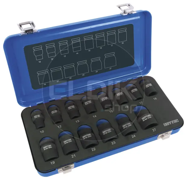 Heytec 50863001436 14 Delige IMPACT Kracht Dopsleutelset 1/2"